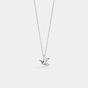 Japanese Origami Paper Crane Bird Necklace - Perimade & Co.