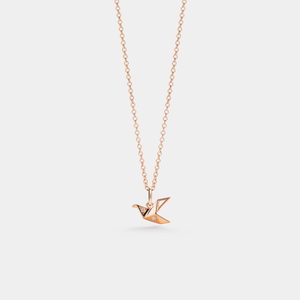 Japanese Origami Paper Crane Bird Necklace - Perimade & Co.