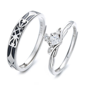 Knight Princess Couple Matching Band Ring - Perimade & Co.