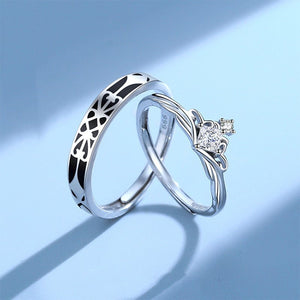 Knight Princess Couple Matching Band Ring - Perimade & Co.