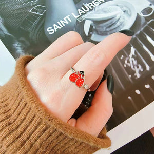 Ladybug Heart Anxiety Fidget Spinner Ring - Perimade & Co.