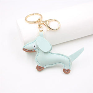 Leather Dachshund Dog Car Keychain - Perimade & Co.