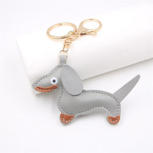 Leather Dachshund Dog Car Keychain - Perimade & Co.
