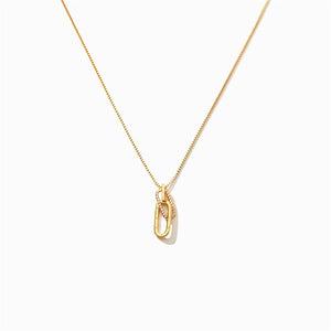 Letter Interlocking Pin Pendant Necklace - Perimade & Co.