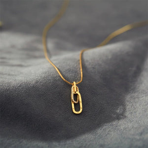 Letter Interlocking Pin Pendant Necklace - Perimade & Co.
