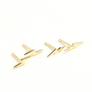 Lightning Bolt Thunderbolt Stud Earrings - Perimade & Co.