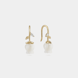 Lily Of The Valley Flower Hook Drop Earrings - Perimade & Co.