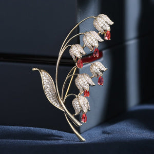 Lily Of Valley Flower Statement Brooch - Perimade & Co.