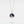 Necklace with a round pendant featuring a night sky design on a white background.