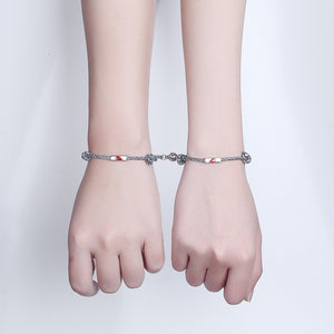 Magnetic Heart Couple Matching Rope Bracelet - Perimade & Co.
