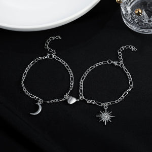 Magnetic Heart Sun Moon Couple Bracelet - Perimade & Co.