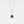 Silver locket necklace with a green malachite pendant on a light gray background