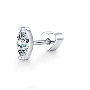 Marquise Moissanite Cartilage Stud Earrings - Perimade & Co.