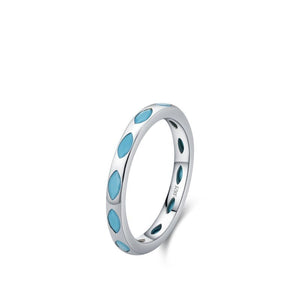 Marquise Turquoise Eternity Stacker Band Ring - Perimade & Co.
