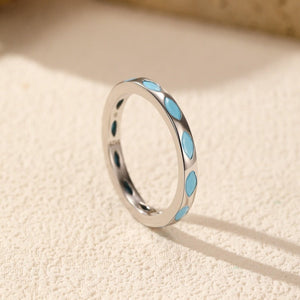 Marquise Turquoise Eternity Stacker Band Ring - Perimade & Co.
