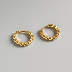 Minimalist Bead Huggie Hoop Earrings - Perimade & Co.