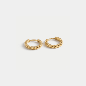 Minimalist Bead Huggie Hoop Earrings - Perimade & Co.