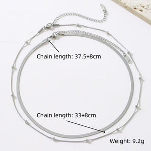 Minimalist Beaded Double Layering Necklace - Perimade & Co.