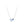 Minimalist Blue Oval Opal CZ Charm Necklace - Perimade & Co.