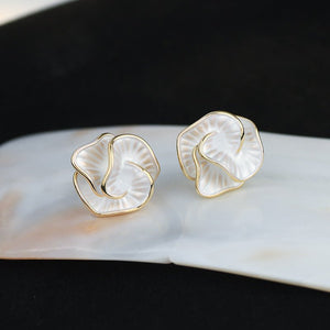 Minimalist Camellia Flower Stud Earrings - Perimade & Co.