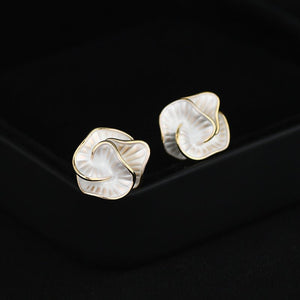 Minimalist Camellia Flower Stud Earrings - Perimade & Co.