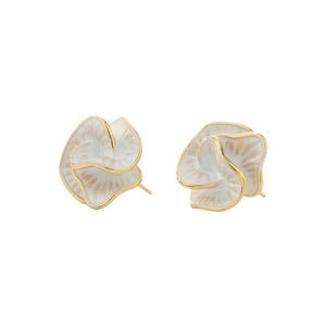Minimalist Camellia Flower Stud Earrings - Perimade & Co.
