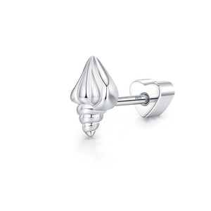 Minimalist Conch Shell Cartilage Stud Earrings - Perimade & Co.