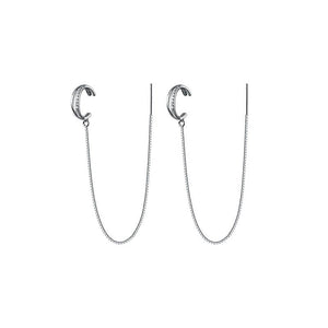 Minimalist Criss Cross Cuff Threader Earrings - Perimade & Co.