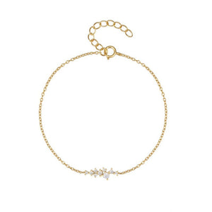 Minimalist CZ Organic Cluster Chain Bracelet - Perimade & Co.