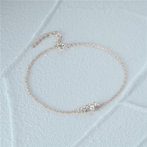 Minimalist CZ Organic Cluster Chain Bracelet - Perimade & Co.
