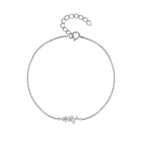 Minimalist CZ Organic Cluster Chain Bracelet - Perimade & Co.