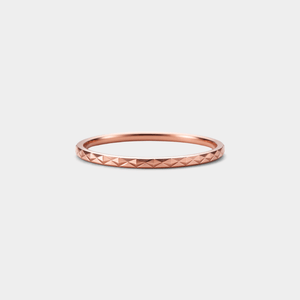 Minimalist Diamond Cut Textured Band Ring - Perimade & Co.