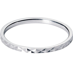 Minimalist Diamond Cut Textured Band Ring - Perimade & Co.