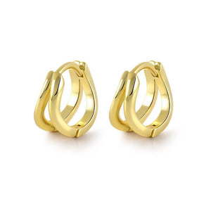 Minimalist Double Layered Split Hoop Earrings - Perimade & Co.