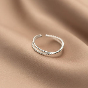 Minimalist Dual Row Layer Bead Stacking Ring - Perimade & Co.