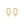 Pair of gold hoop earrings on a white background