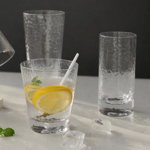 Minimalist Hammered Textured Clear Glass - Perimade & Co.