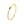 Gold ring with a small black heart on a white background