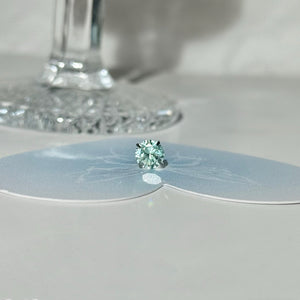 Minimalist Icy Mint Green CZ Stud Earrings - Perimade & Co.