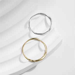 Minimalist Infinity Wave Stacking Band Ring - Perimade & Co.