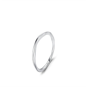 Minimalist Infinity Wave Stacking Band Ring - Perimade & Co.
