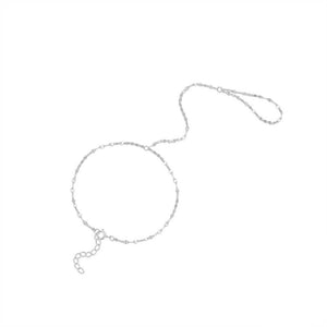 Minimalist Lip Chain Hand Chain Ring Bracelet - Perimade & Co.