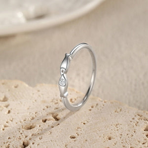 Minimalist Little Twin Fish Stackable Band Ring - Perimade & Co.