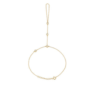 Minimalist Marquise CZ Hand Chain Bracelet - Perimade & Co.