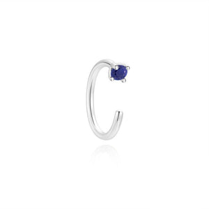 Minimalist Mini Gemstone Open Hoop Earrings - Perimade & Co.