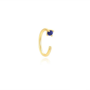 Minimalist Mini Gemstone Open Hoop Earrings - Perimade & Co.