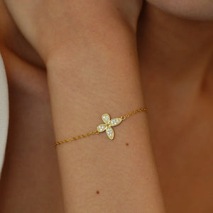 Minimalist Moissanite Butterfly Chain Bracelet - Perimade & Co.
