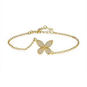 Minimalist Moissanite Butterfly Chain Bracelet - Perimade & Co.