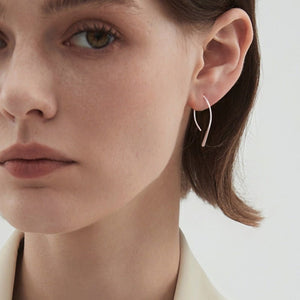 Minimalist Open Arch Threader Hook Earrings - Perimade & Co.