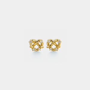 Minimalist Pretzel Heart Knot Stud Earrings - Perimade & Co.